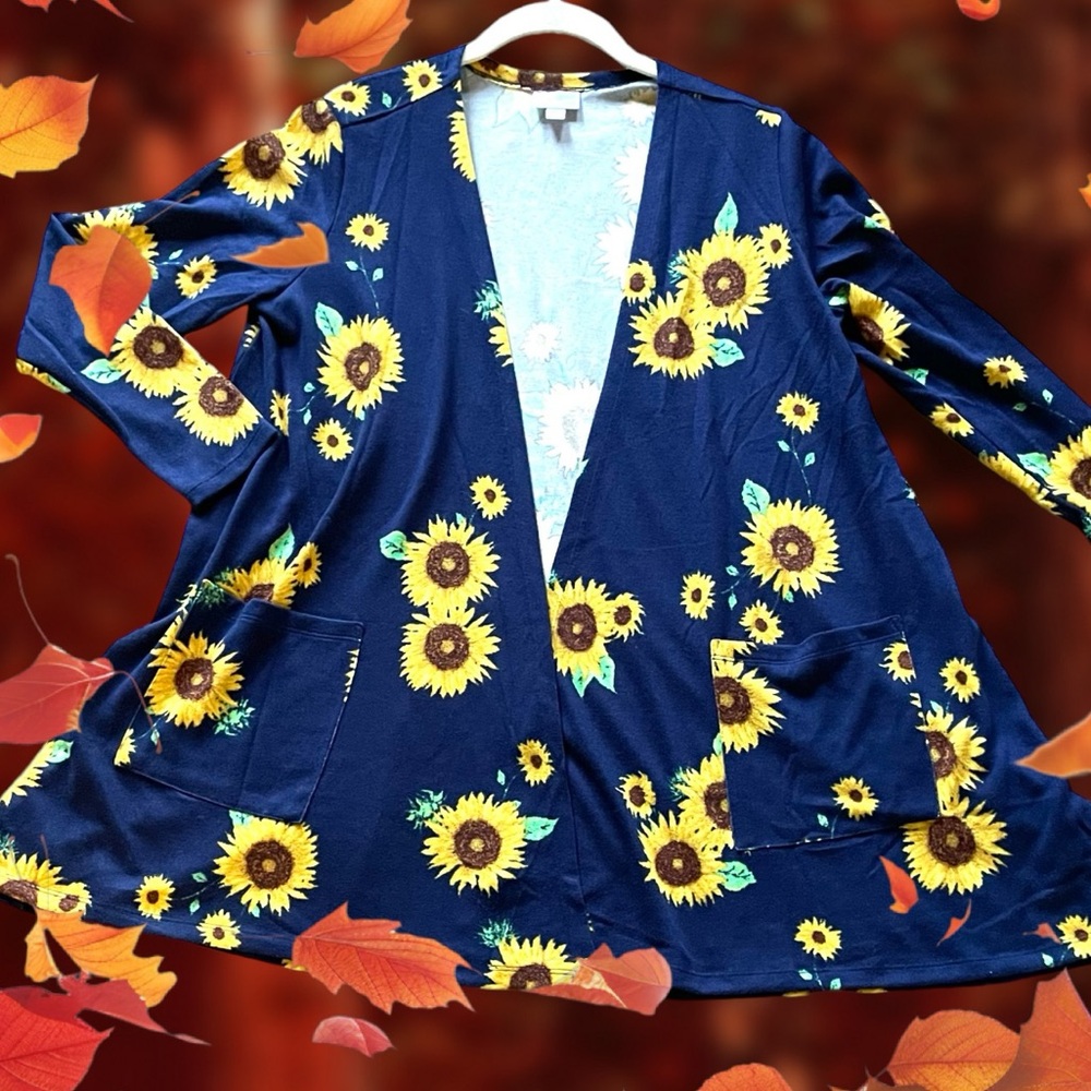 Sunflowers Cardigan M - Picture 6 of 16